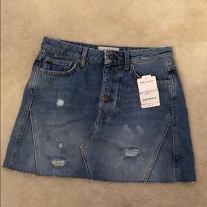 Free People jean skirt